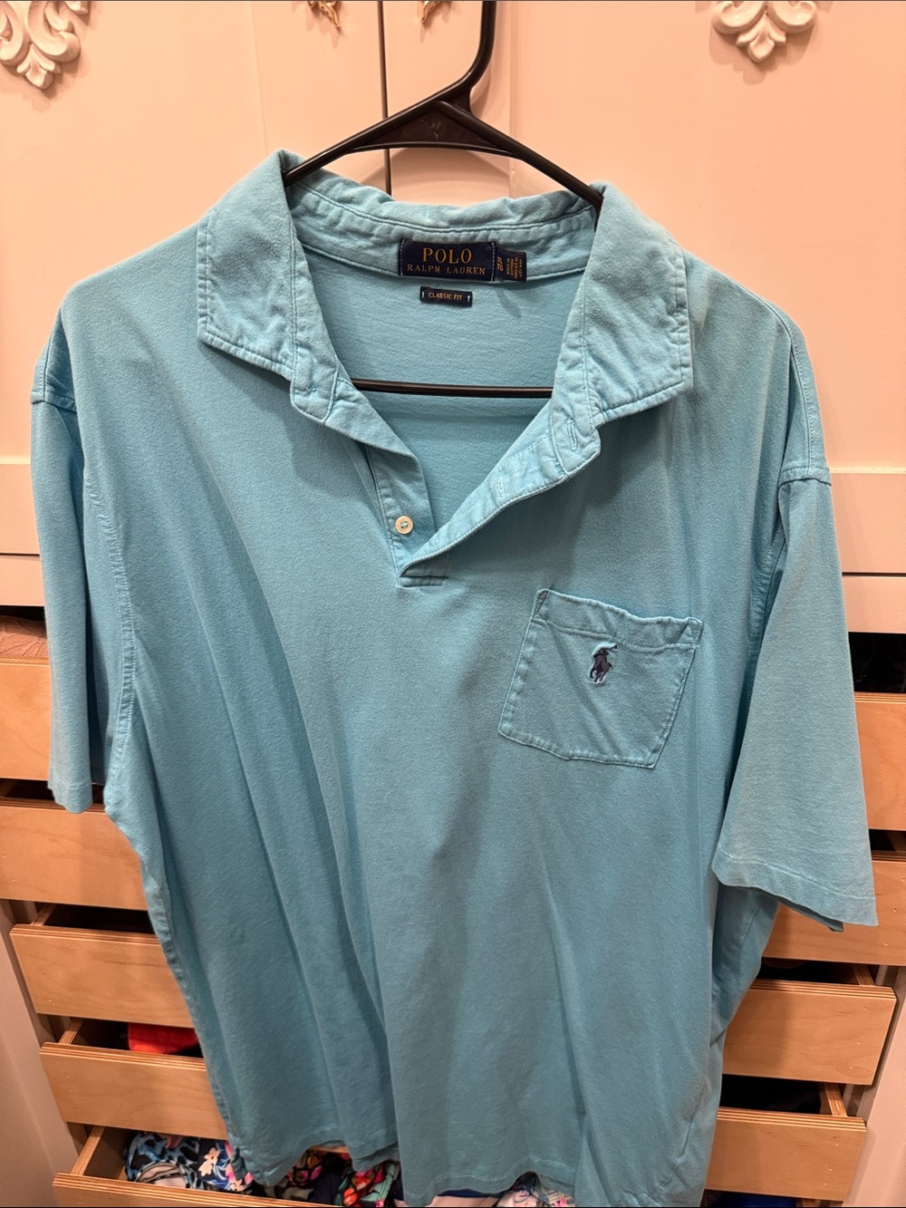 Polo by Ralph Lauren Sky Blue Short-Sleeve Polo with Pocket